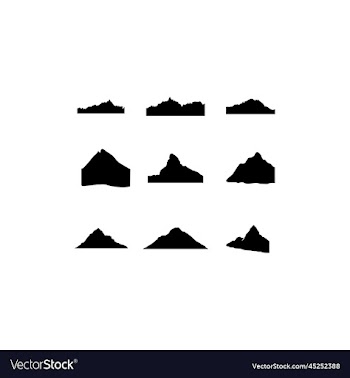 mountain hill silhouette creative design
