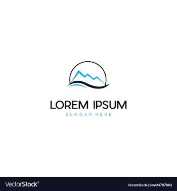 Mountain in circle creative idea logo design vector image