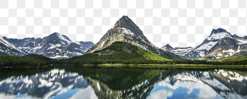 Mountain lake png border, serene | Free PNG - rawpixel