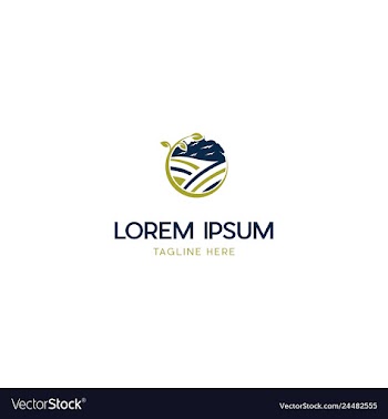 Mountain landscape creative design logo vector image