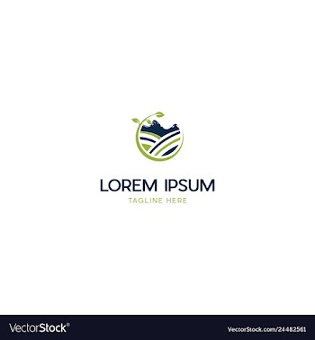 Mountain landscape creative design logo vector image