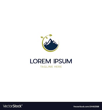 Mountain landscape creative design logo vector image