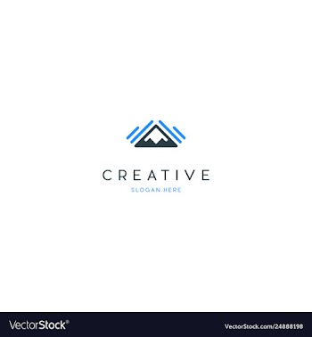Mountain landscaping creative business logo vector image
