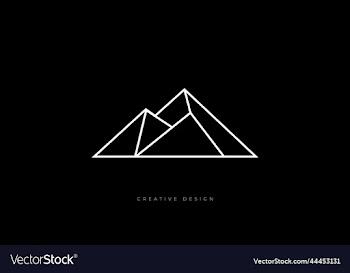 mountain line art minimal logo