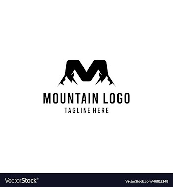 mountain logo design template inspiration m