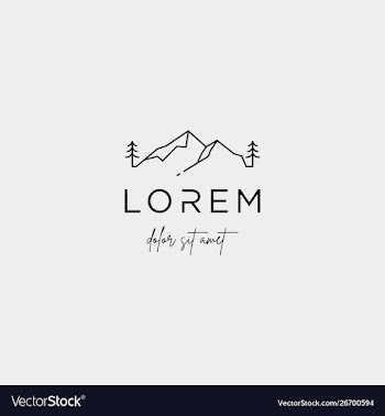 mountain logo line design landscape symbol