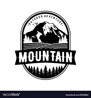 mountain logo outdoor emblem circle - adventure