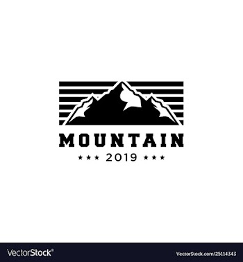 Mountain logo template vector image