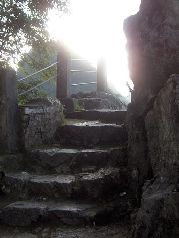 Mountain Pass at Sunset / Guilin, China