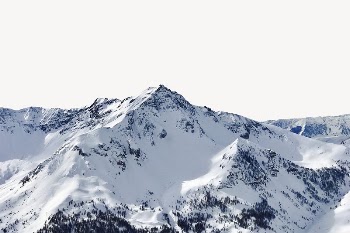Mountain peak border, nature winter | Free PSD - rawpixel