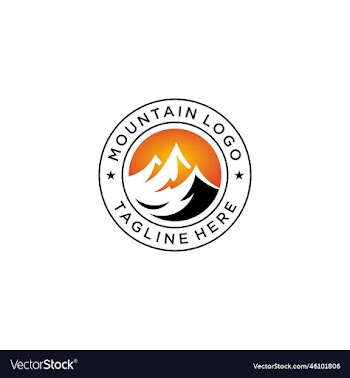 mountain peak summit logo design