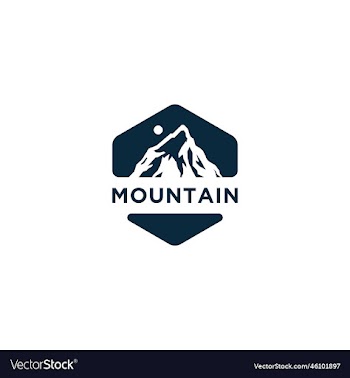 mountain peak summit logo design