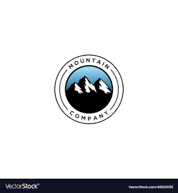 mountain peak summit logo design