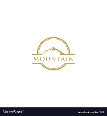 mountain peak summit logo design outdoor hiking
