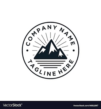 mountain peak summit logo design outdoor hiking