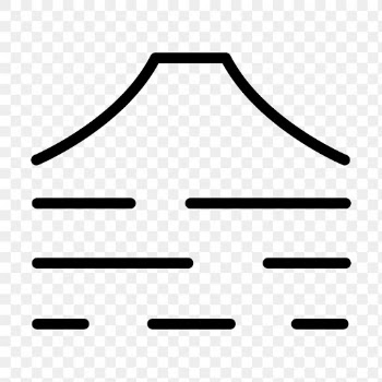 Mountain png web UI icon in outline style | Free stock illustration | High Resolution graphic
