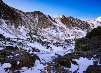 Mountain Range Covered With Snow