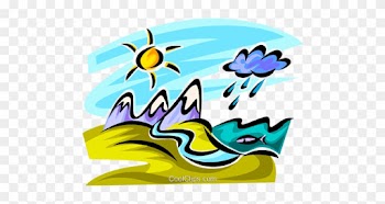 Mountain Range With Rain Clouds Royalty Free Vector - Mountain Range With Rain Clouds Royalty Free Vector