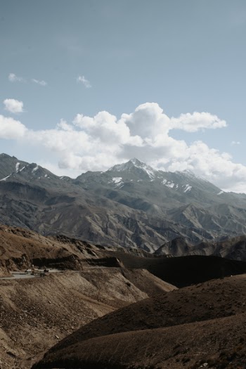 Mountain Ranges Under Clouds