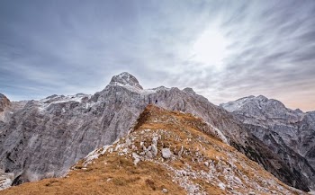 Mountain Ranges Under Cloudy Sky