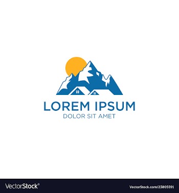 Mountain real estate logo icon vector image