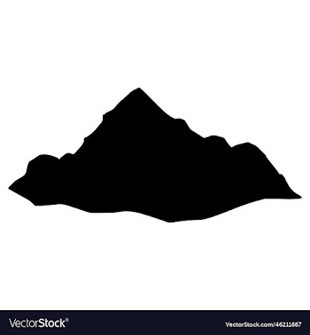 mountain silhouette icon rocky peaks