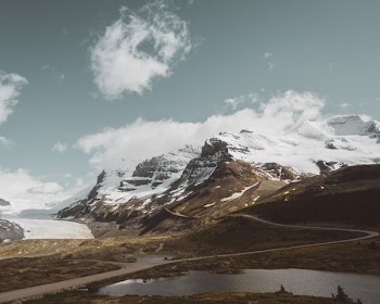 mountain touching the clouds