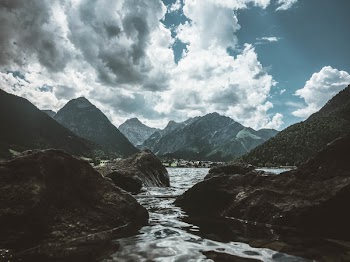 Mountain Under Cloudy Sky