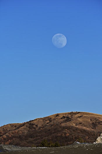 Mountain Under Moon