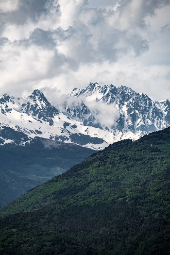 Mountain Under White Clouds