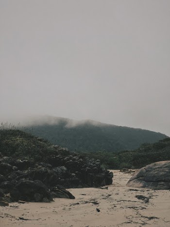 Mountain Under White Clouds