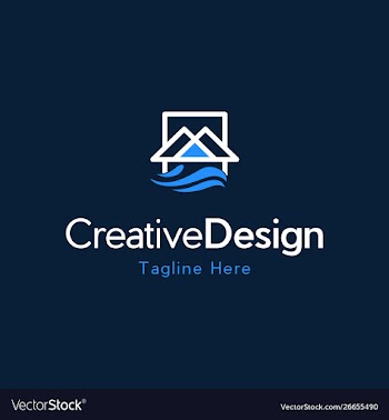 Mountain water creative business logo vector image