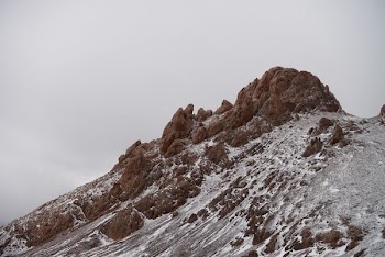 mountain with snows