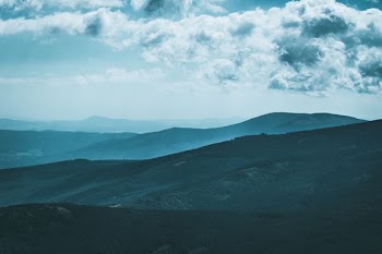 mountains and clouds