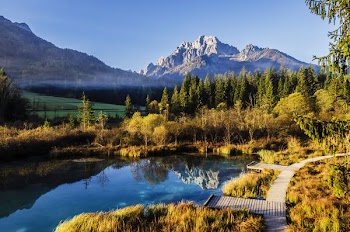 mountains and lake