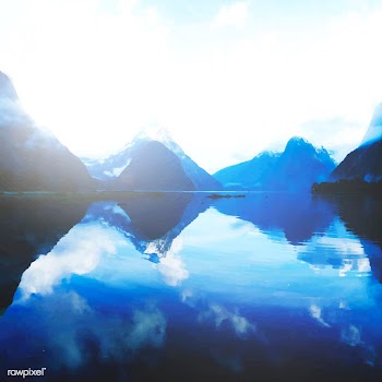 Mountains and lake in New Zealand | Free stock vector - 412398