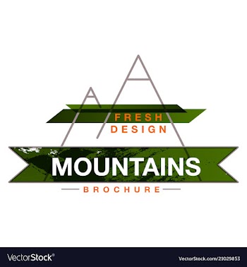 Mountains logo design template vector image