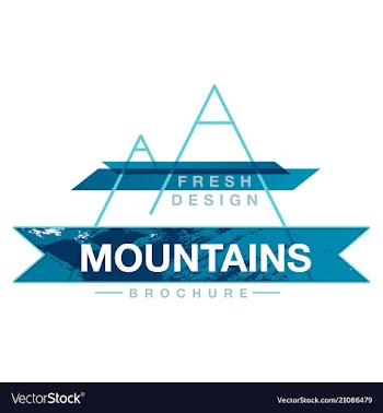 Mountains logo design template vector image