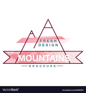 Mountains logo design template vector image