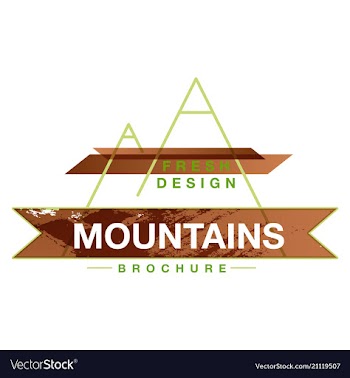 Mountains logo design template vector image