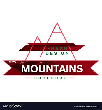 Mountains logo design template vector image