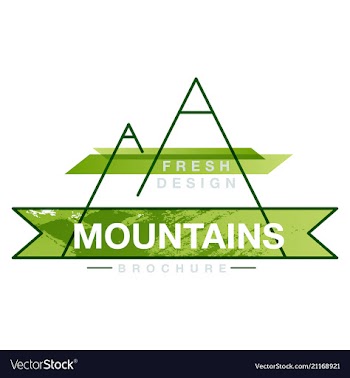 Mountains logo design template vector image