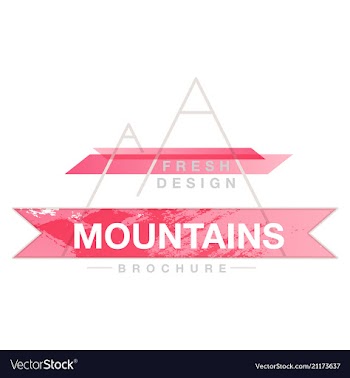 Mountains logo design template vector image