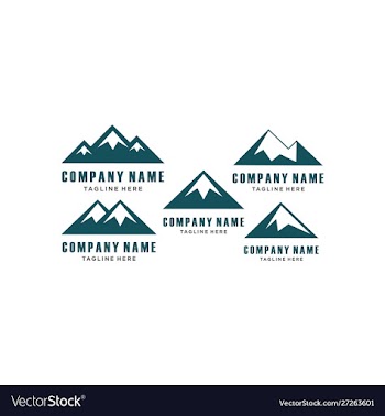 Mountains logo design template vector image