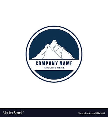 Mountains logo design template vector image