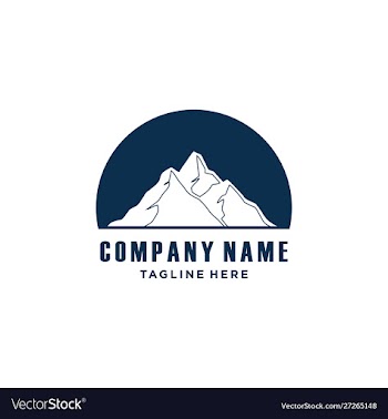 Mountains logo design template vector image