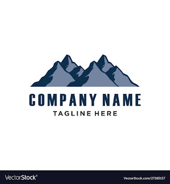 Mountains logo design template vector image