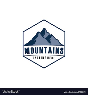 Mountains logo design template vector image