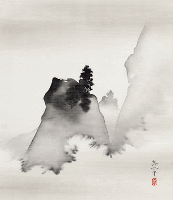 Mountains (right from the triptych | Free Photo Illustration - rawpixel