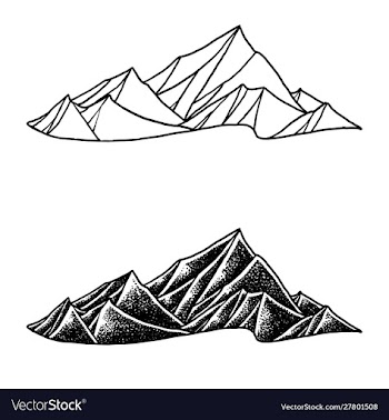 Mountains white background1 vector image